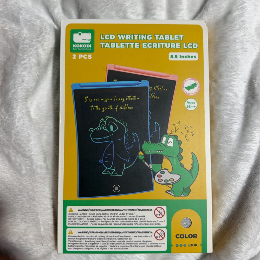 KOKODI LCD Writing Tablet 2-Pack - 8.5 Inch Colorful Doodle Boards